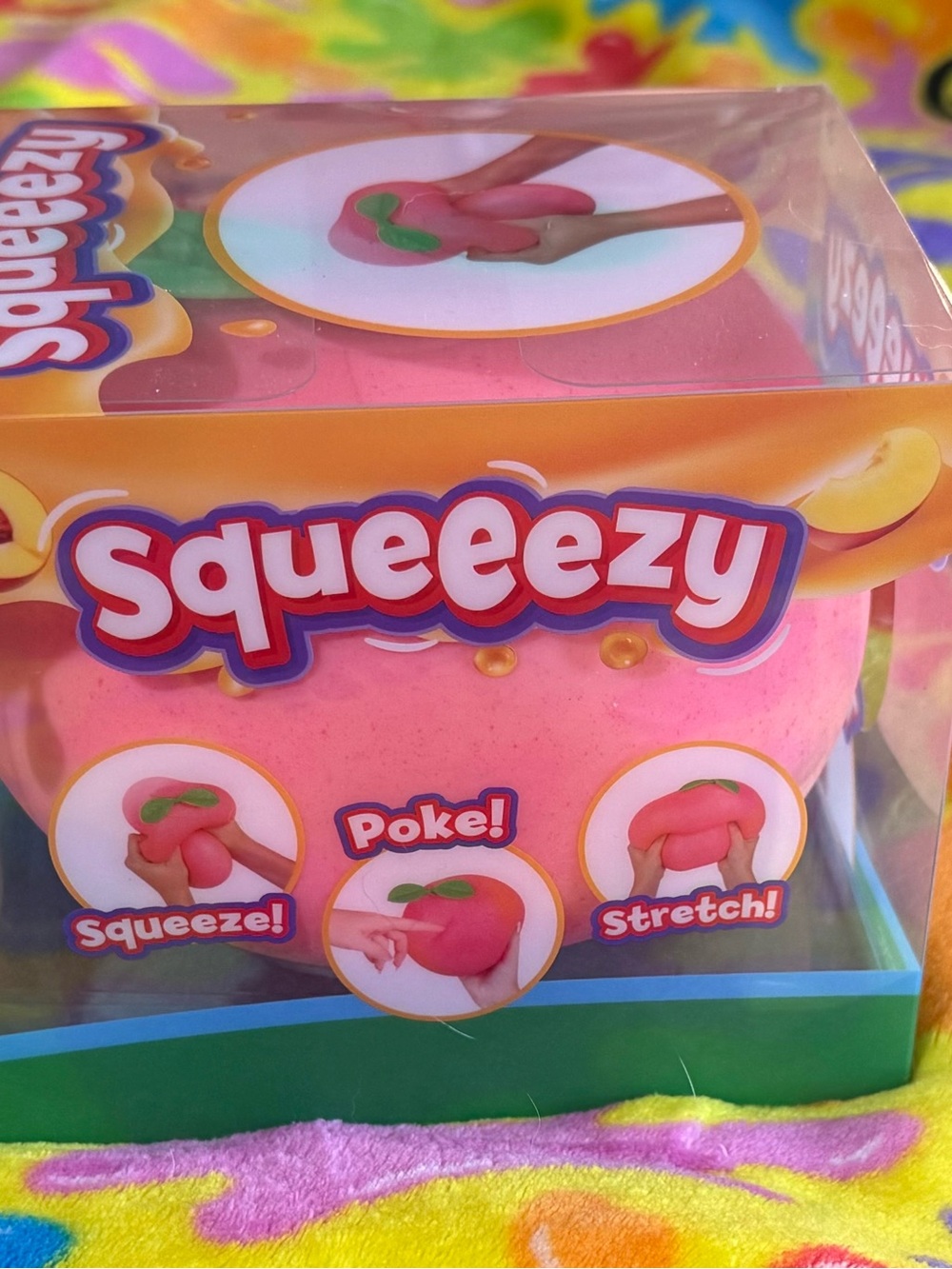 NIB Squeezy Peach Squishy Sensory Toy QUICK SHIP - Picture 2 of 2